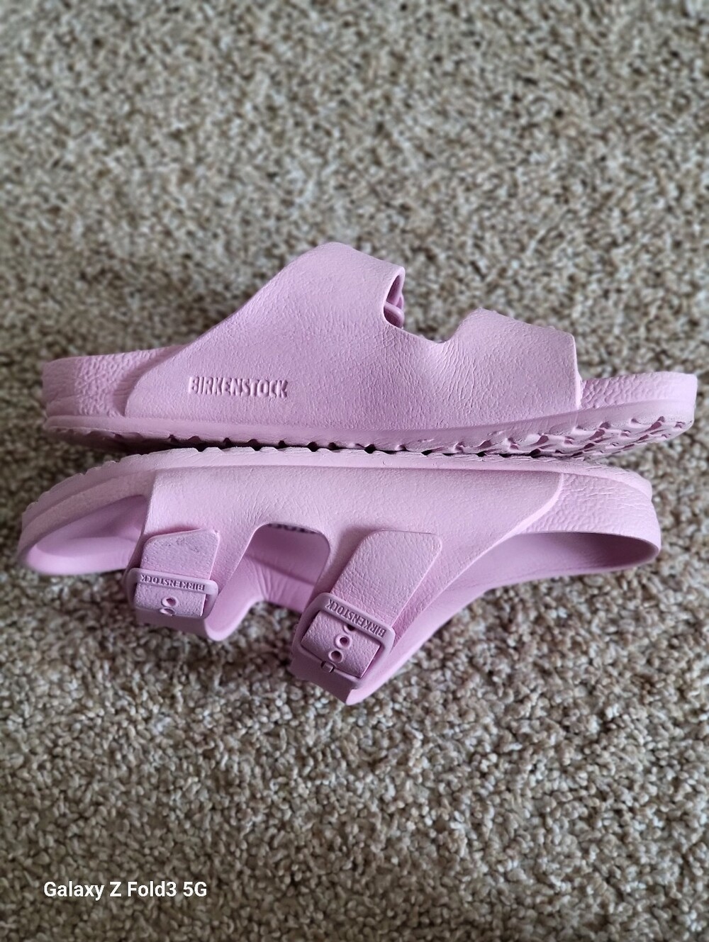 ♥️EUC♥️ Birkenstock Kids Light Pink EVA Two-Strap Slide Sandals - Picture 8 of 10